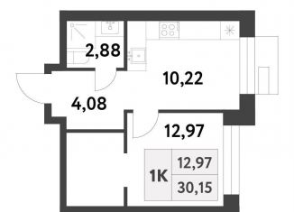 1-ком. квартира на продажу, 30.2 м2, Москва, 6-я улица Лесные Поляны