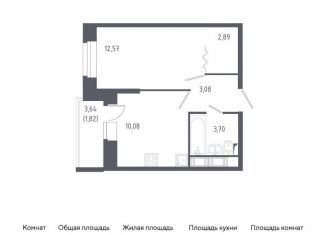 Продается 1-ком. квартира, 34.1 м2, Колпино, улица Севастьянова, 32к2