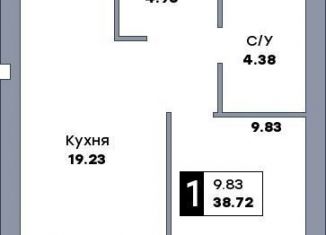 Однокомнатная квартира на продажу, 39.4 м2, Самара, метро Гагаринская