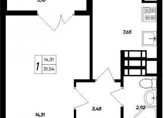 Продажа 1-ком. квартиры, 31.5 м2, Крым