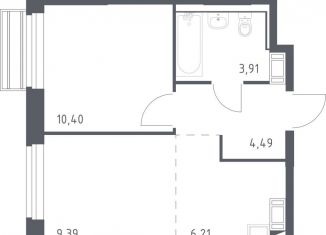 Продаю 1-ком. квартиру, 33.9 м2, село Лайково