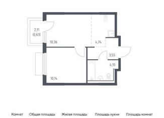 Однокомнатная квартира на продажу, 33.5 м2, Московская область, микрорайон Пригород Лесное, к18