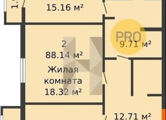 Продам 2-ком. квартиру, 85.2 м2, Ростовская область, Социалистическая улица, 118