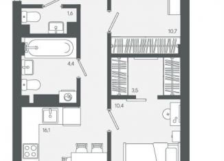 2-ком. квартира на продажу, 59.8 м2, Свердловская область