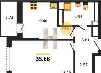 Продается однокомнатная квартира, 35.7 м2, Ростов-на-Дону, Октябрьский район