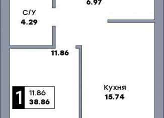 Продажа 1-комнатной квартиры, 38.9 м2, Самара, метро Гагаринская