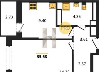 1-ком. квартира на продажу, 35.7 м2, Ростов-на-Дону, Октябрьский район