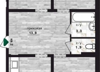 Продается 3-ком. квартира, 88 м2, Барнаул, Центральный район