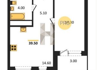 Продается однокомнатная квартира, 39.5 м2, Воронеж, Железнодорожный район