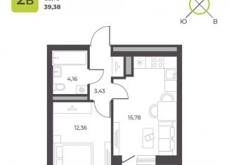 Продаю 1-комнатную квартиру, 37.6 м2, Свердловская область