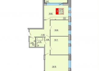 Продам 3-ком. квартиру, 113.6 м2, Тверь, Заволжский район, Петербургское шоссе, 3к1