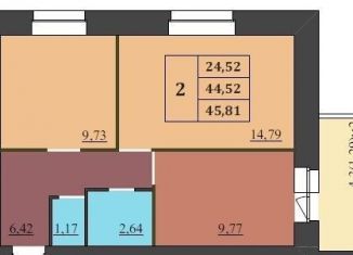 Продаю двухкомнатную квартиру, 45.8 м2, Ярославль, Дзержинский район