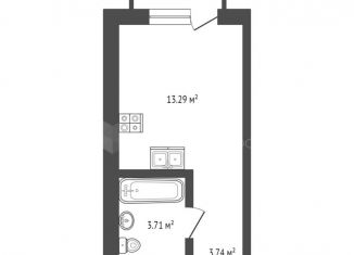 Продаю квартиру студию, 23.9 м2, Тюмень, улица Первооткрывателей, 13