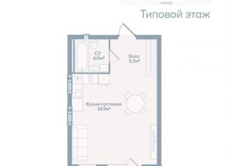 Продам 1-комнатную квартиру, 36.2 м2, Астраханская область, Моздокская улица, 40