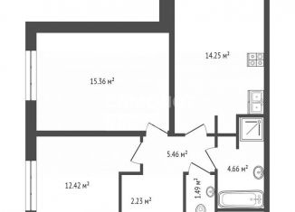 Продаю 2-ком. квартиру, 57.7 м2, деревня Крёкшино, улица Медовая Долина, 3к1