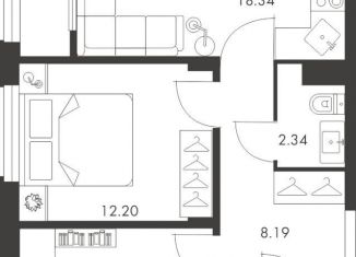 2-ком. квартира на продажу, 60.8 м2, Тула, Зареченский территориальный округ, улица Карпова, 103А