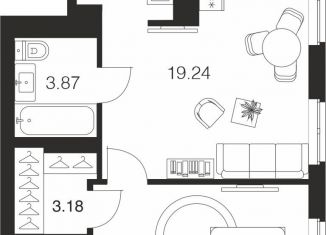 1-ком. квартира на продажу, 44.1 м2, 