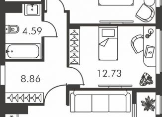 Продажа двухкомнатной квартиры, 69.3 м2, Тула, Зареченский территориальный округ, улица Карпова, 103А