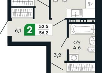 Продается 2-комнатная квартира, 56.2 м2, Верхняя Пышма, улица Бажова, 30А