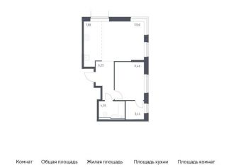 Продам 1-комнатную квартиру, 50.3 м2, Москва, жилой комплекс Квартал Домашний, 1, станция Курьяново