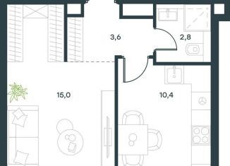 Продам 1-ком. квартиру, 31.8 м2, Москва, ЖК Левел Причальный, жилой комплекс Левел Причальный, 10к2