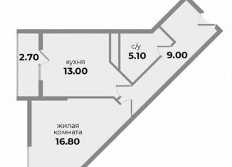 Продается однокомнатная квартира, 44 м2, Михайловск, Прекрасная улица, 17