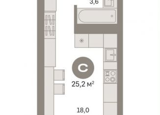 Продам квартиру студию, 25.2 м2, Москва, метро Нижегородская