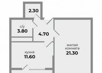 Продаю 1-ком. квартиру, 44.4 м2, Михайловск, Прекрасная улица, 17