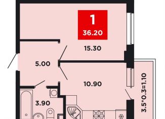 Продам 1-комнатную квартиру, 36.2 м2, Краснодар, Конгрессная улица, лит22