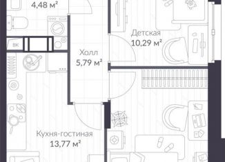 Продаю 2-комнатную квартиру, 49.3 м2, Ленинградская область