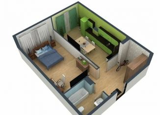 Продается однокомнатная квартира, 42 м2, поселок городского типа Коктебель, Морская улица, 57