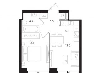 Продается 1-ком. квартира, 41.6 м2, Москва, метро Шаболовская, Большая Тульская улица, 10с5