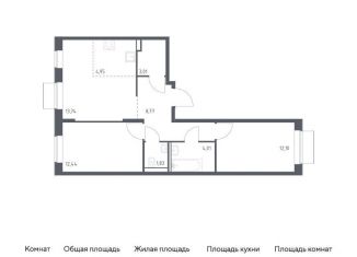 Продажа двухкомнатной квартиры, 60.9 м2, Москва, метро Борисово, жилой комплекс Квартал Домашний, 2