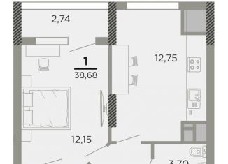 Продаю однокомнатную квартиру, 38.7 м2, Рязань, ЖК Мартовский, Совхозная улица, 6