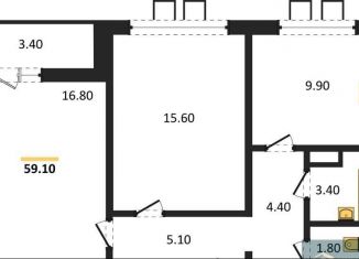 2-ком. квартира на продажу, 58.7 м2, Воронежская область, улица Шишкова, 140Б/6