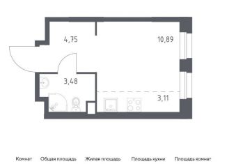 Продам квартиру студию, 22.2 м2, Москва, жилой комплекс Эко Бунино, 13