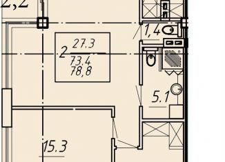 Продается 2-комнатная квартира, 78.8 м2, Ставропольский край