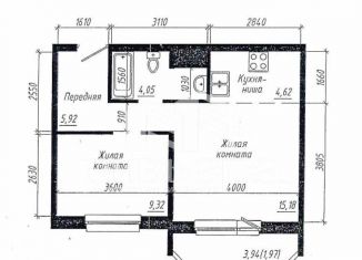 Продажа двухкомнатной квартиры, 42.7 м2, Новосибирская область, улица Твардовского, 22/3