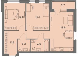 Продам трехкомнатную квартиру, 65.4 м2, Пермский край