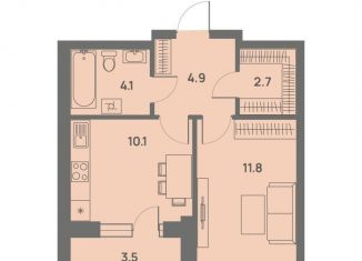 1-комнатная квартира на продажу, 35.4 м2, Пермский край