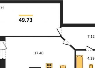 1-комнатная квартира на продажу, 49.7 м2, Новосибирск, Кировский район