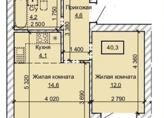 Продажа 2-ком. квартиры, 40.3 м2, Барнаул, Центральный район