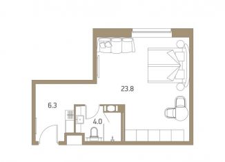 Продам квартиру студию, 34.1 м2, Санкт-Петербург, метро Новочеркасская, Херсонский проезд, 6