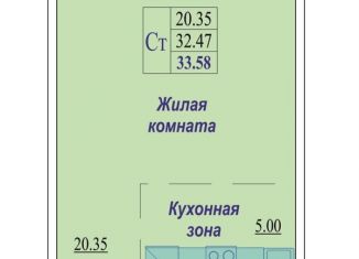 Квартира на продажу студия, 32.5 м2, Новосибирск, улица Виталия Потылицына