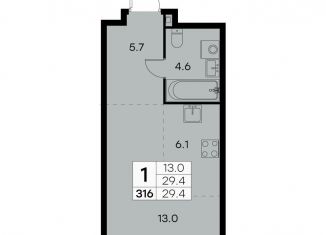 Продаю однокомнатную квартиру, 29.4 м2, Москва, Куркинское шоссе, 15с3, СЗАО