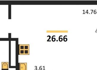 Продаю квартиру студию, 26.7 м2, Новосибирск, метро Маршала Покрышкина