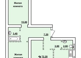 Продаю 3-ком. квартиру, 77.3 м2, Саратов, Ленинский район