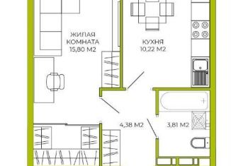 Продам однокомнатную квартиру, 34.2 м2, Пенза, Октябрьский район, улица Яшиной, 12