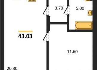 Продам однокомнатную квартиру, 43 м2, Новосибирск, метро Заельцовская, улица Аэропорт, 88