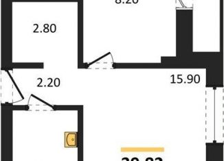 1-ком. квартира на продажу, 39.8 м2, Новосибирск, метро Заельцовская, улица Аэропорт, 88